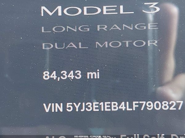 2020 TESLA MODEL 3