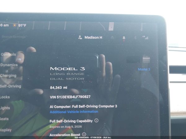 2020 TESLA MODEL 3