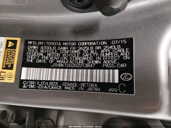 2016 LEXUS ES 350