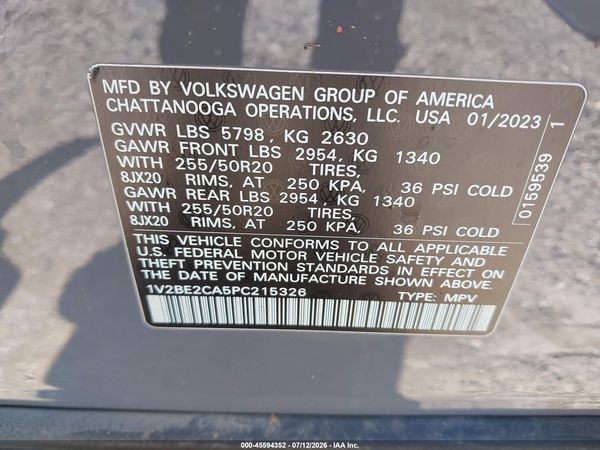 2023 VOLKSWAGEN ATLAS CROSS SPORT 3.6L V6 SEL — I9
