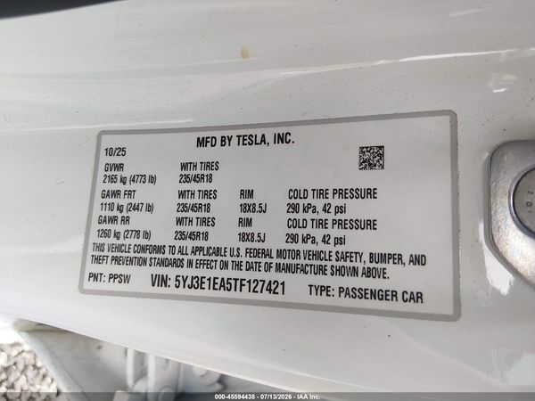 2026 TESLA MODEL 3