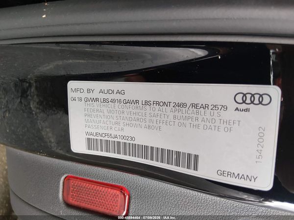2018 AUDI A5 2.0T PREMIUM