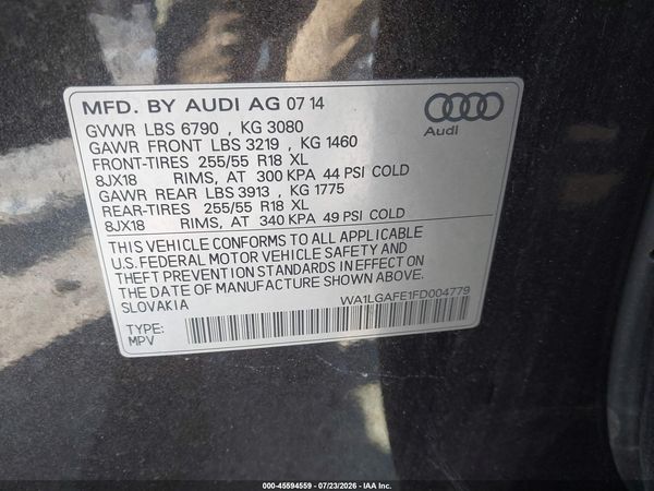 2015 AUDI Q7 3.0T PREMIUM