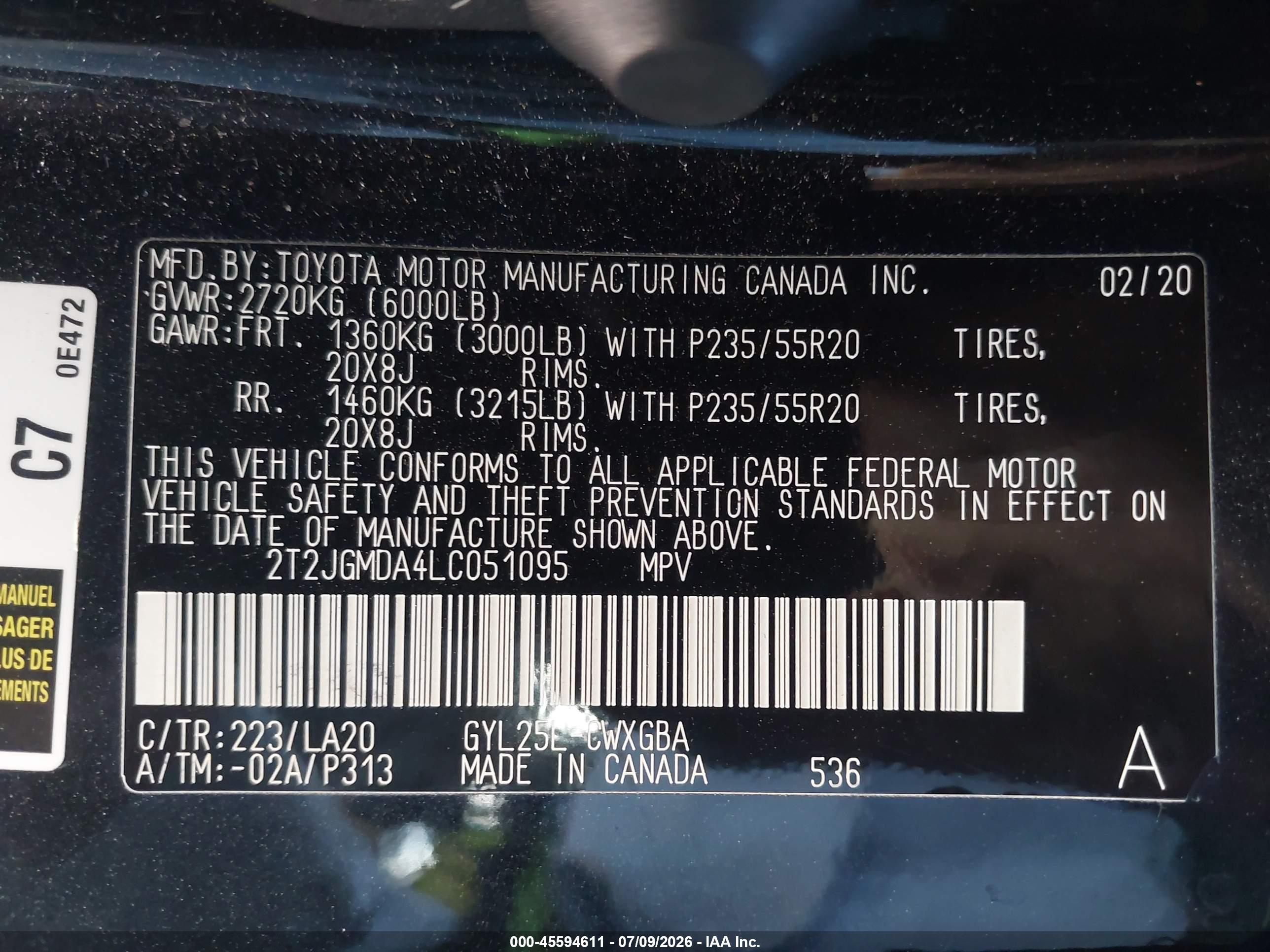 2020 LEXUS RX 450H 450h Luxury