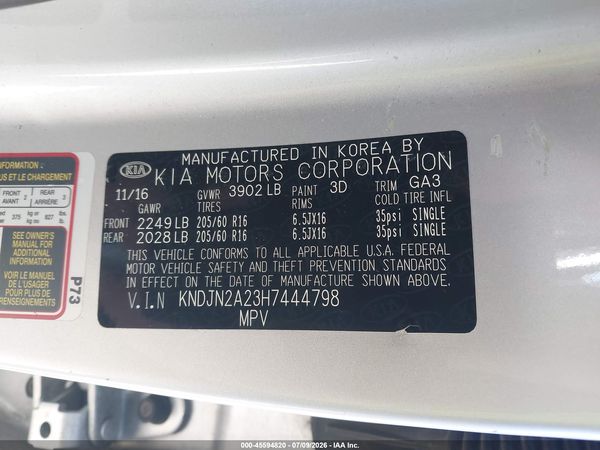 2017 KIA SOUL Base