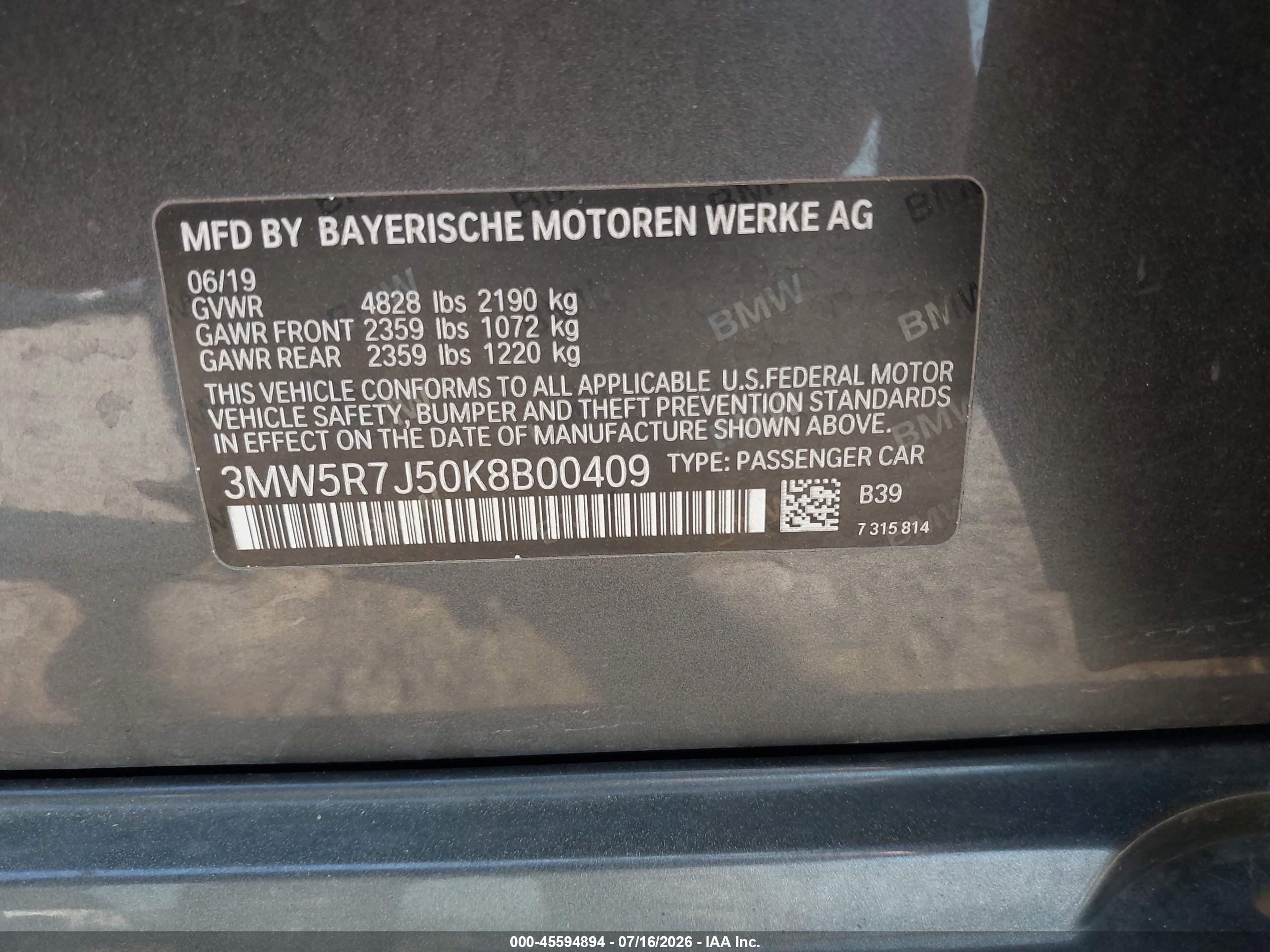 2019 BMW 330I XDRIVE