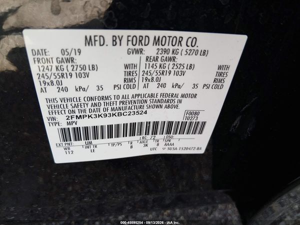 2019 FORD EDGE TITANIUM
