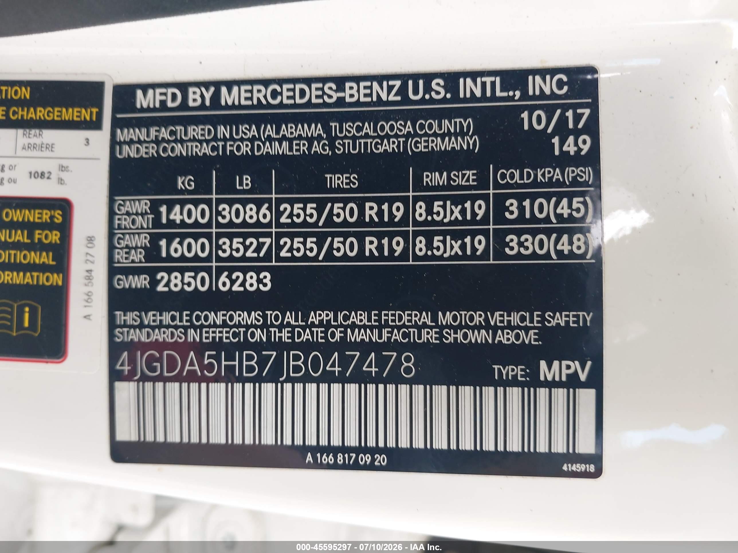 2018 MERCEDES-BENZ GLE 350 4MATIC