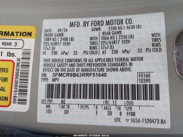 2024 FORD BRONCO SPORT BIG BEND — I9