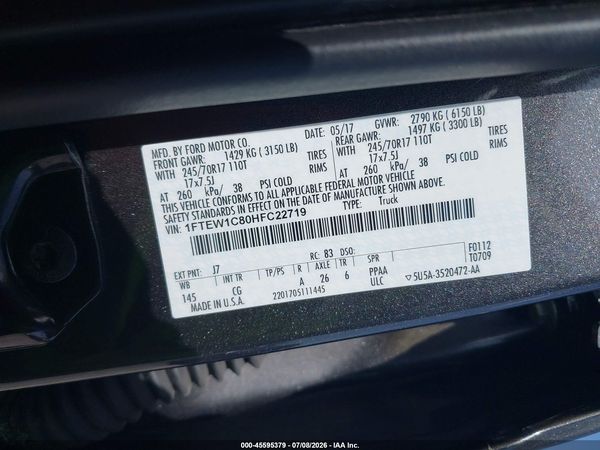2017 FORD F-150 XL