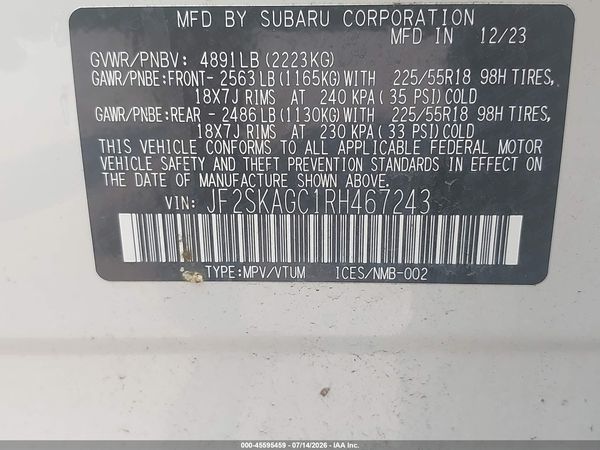 2024 SUBARU FORESTER SPORT