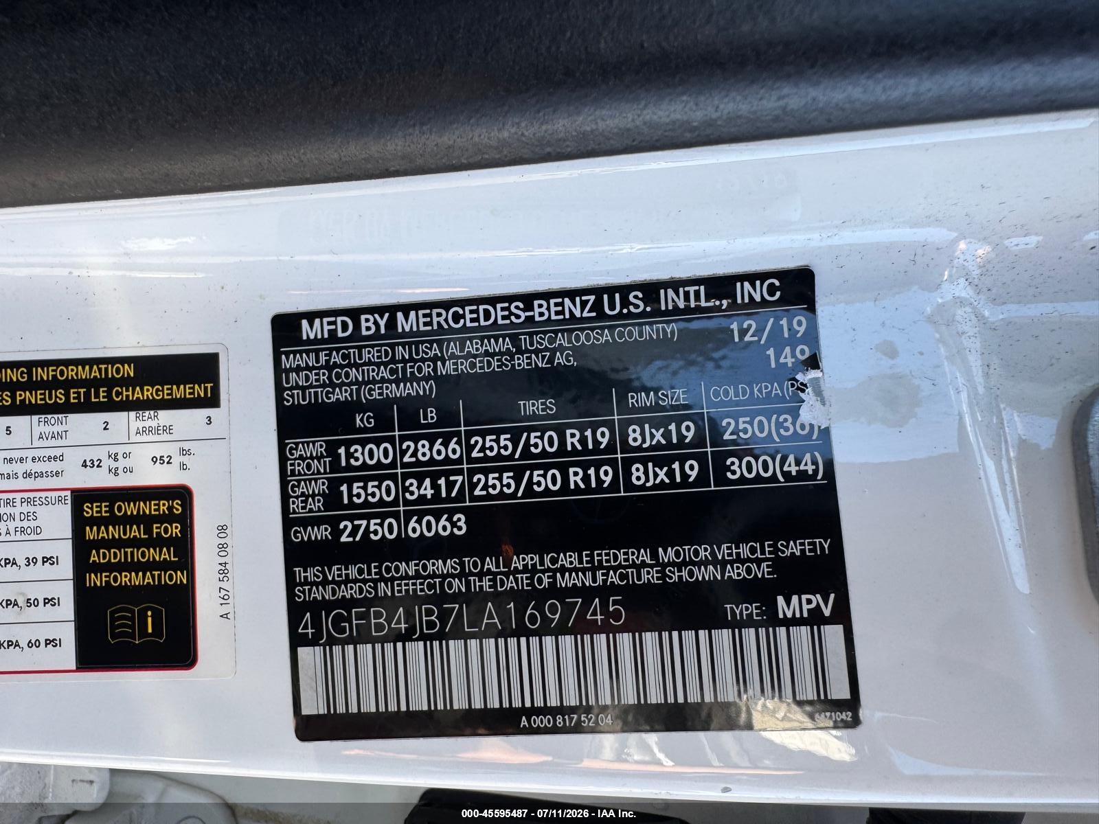 2020 MERCEDES-BENZ GLE 350 GLE350