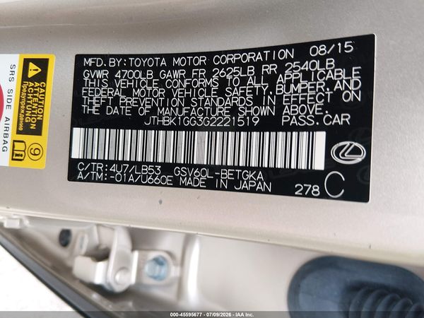 2016 LEXUS ES 350