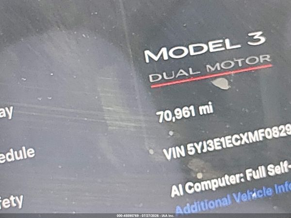 2021 TESLA MODEL 3 — I118