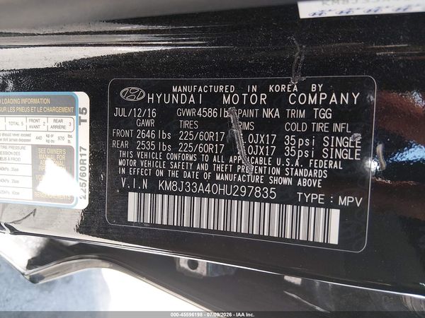 2017 HYUNDAI TUCSON SE