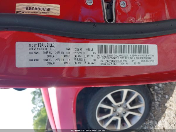 2016 JEEP COMPASS SPORT SE