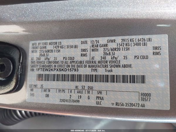 2025 FORD F-150 STX
