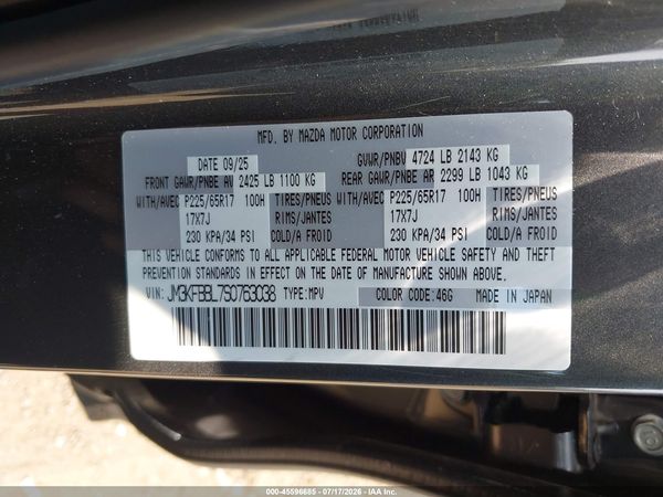 2025 MAZDA CX-5 2.5 S SELECT