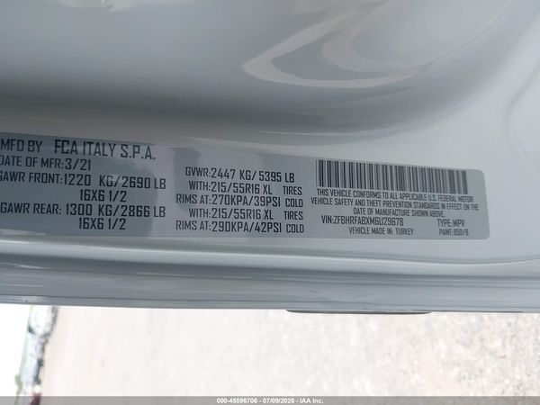 2021 RAM PROMASTER CITY TRADESMAN