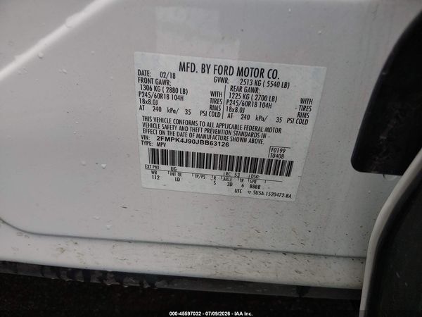 2018 FORD EDGE SEL