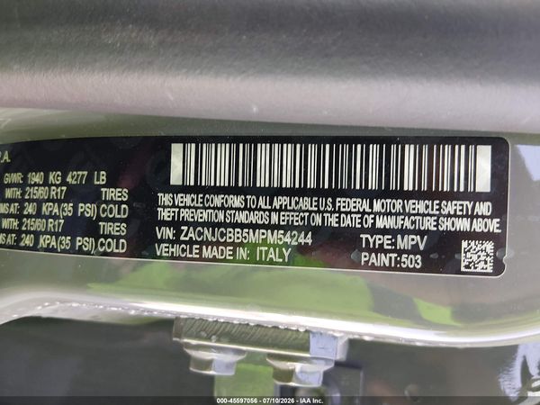 2021 JEEP RENEGADE LATITUDE FWD