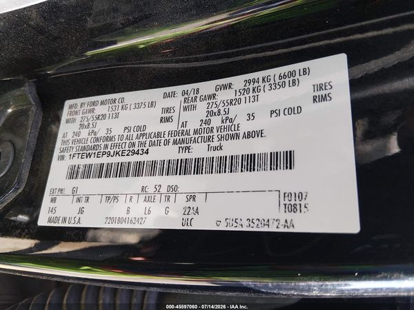 2018 FORD F-150 XL