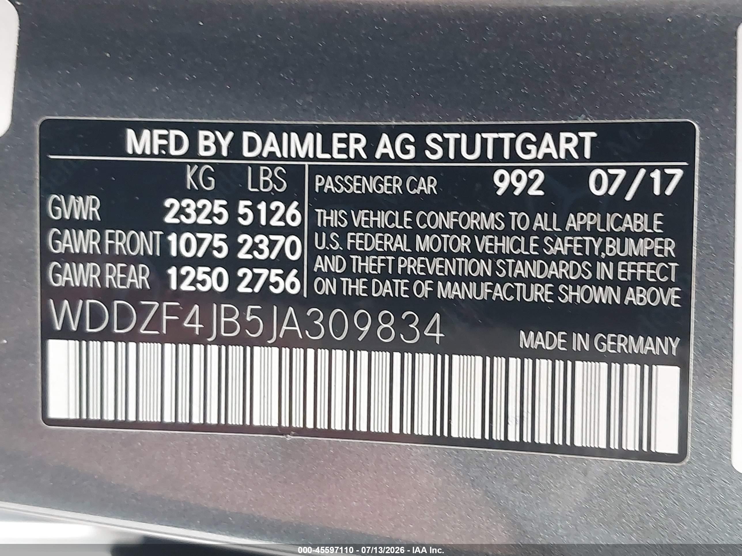2018 MERCEDES-BENZ E 300 E300