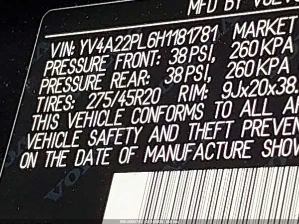 2017 VOLVO XC90 T6 INSCRIPTION