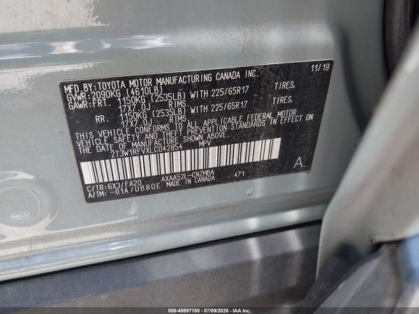 2020 TOYOTA RAV4 XLE