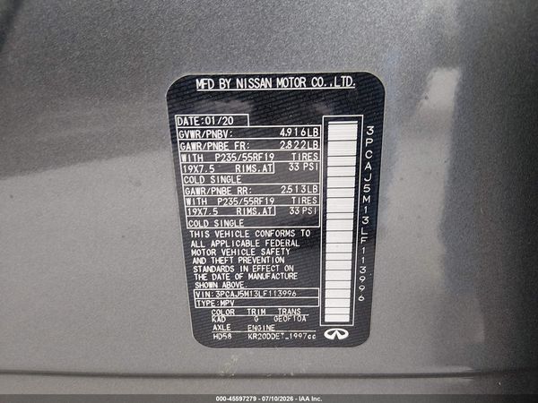 2020 INFINITI QX50 LUXE