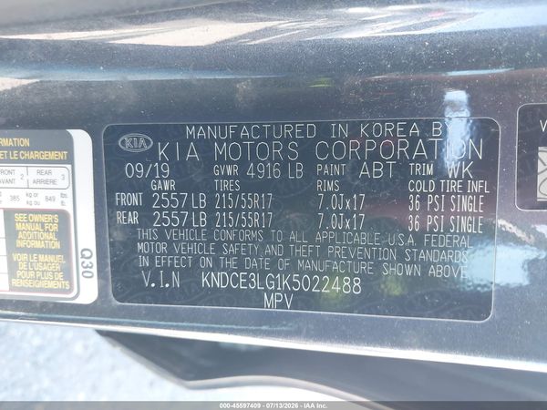 2019 KIA NIRO EV EX PREMIUM