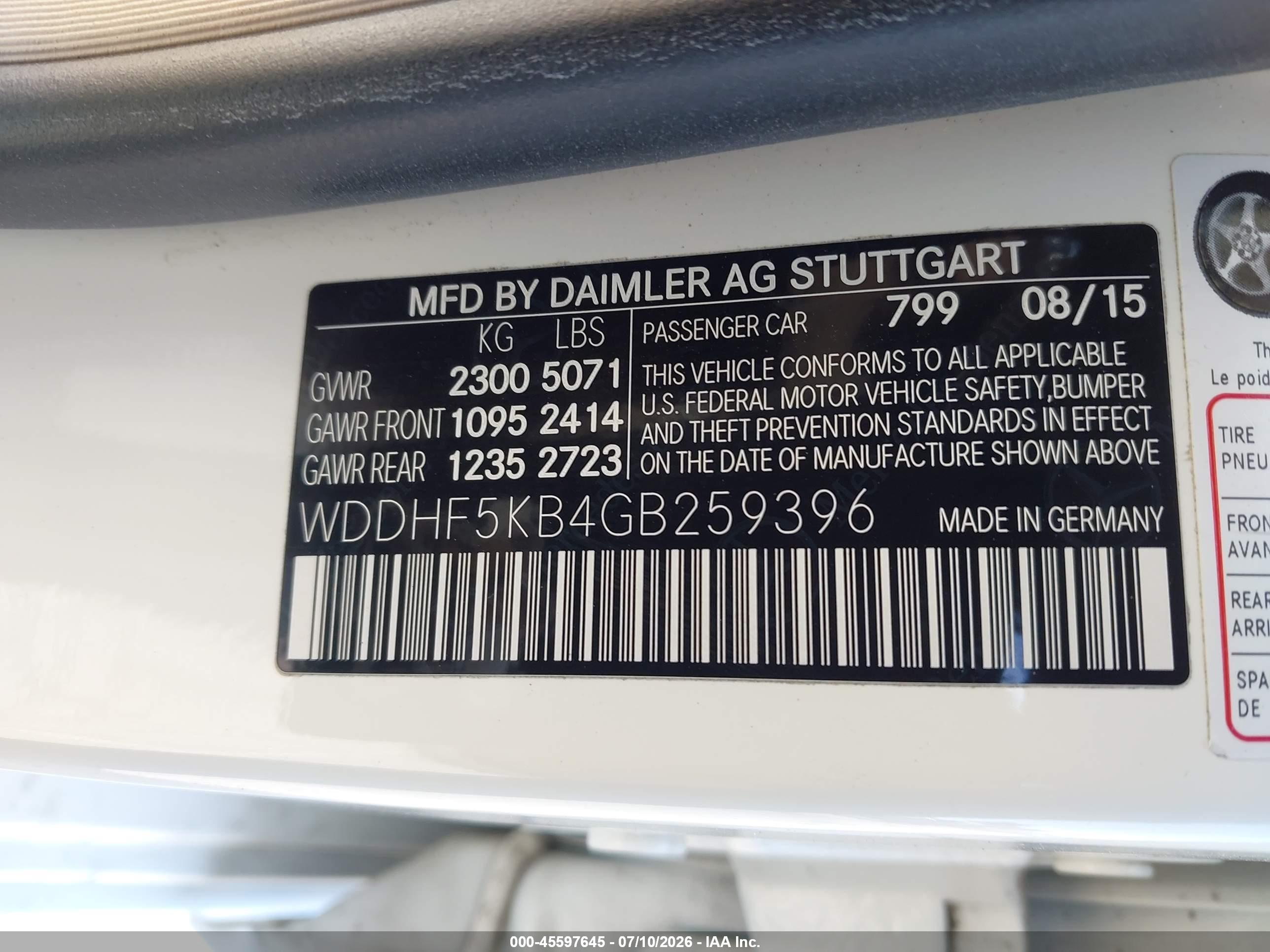 2016 MERCEDES-BENZ E 350 E350