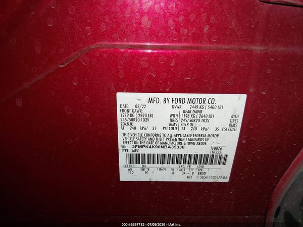 2022 FORD EDGE TITANIUM