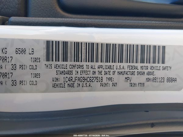 2017 JEEP GRAND CHEROKEE LAREDO