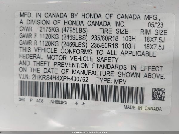 2023 HONDA CR-V EX AWD