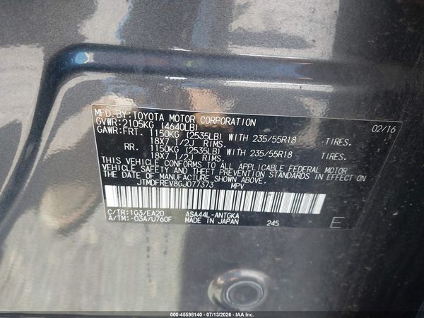 2016 TOYOTA RAV4 LIMITED