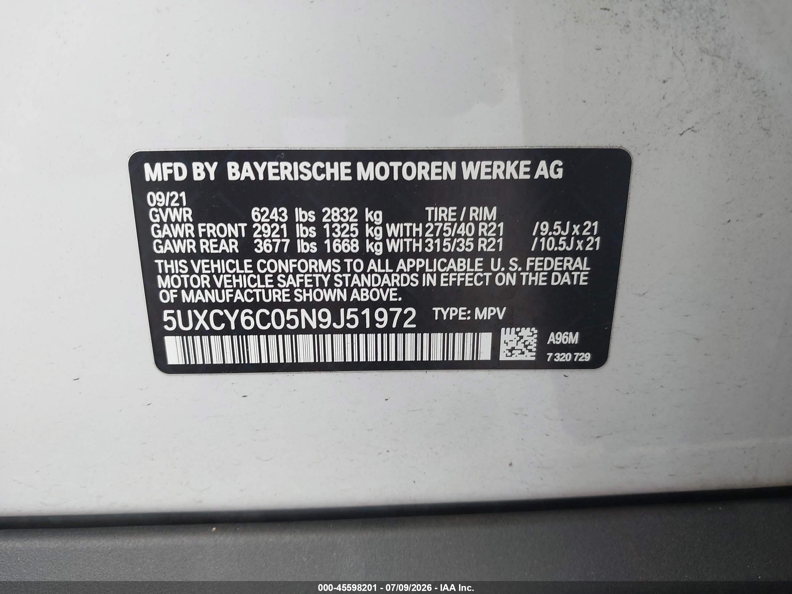 2022 BMW X6 XDRIVE40I