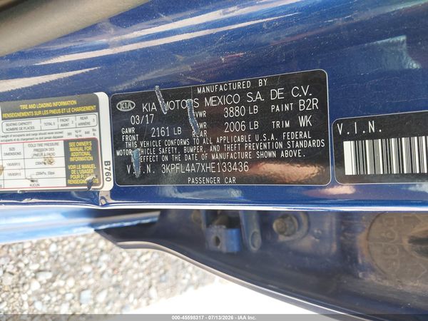 2017 KIA FORTE LX