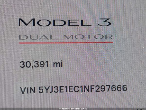 2022 TESLA MODEL 3