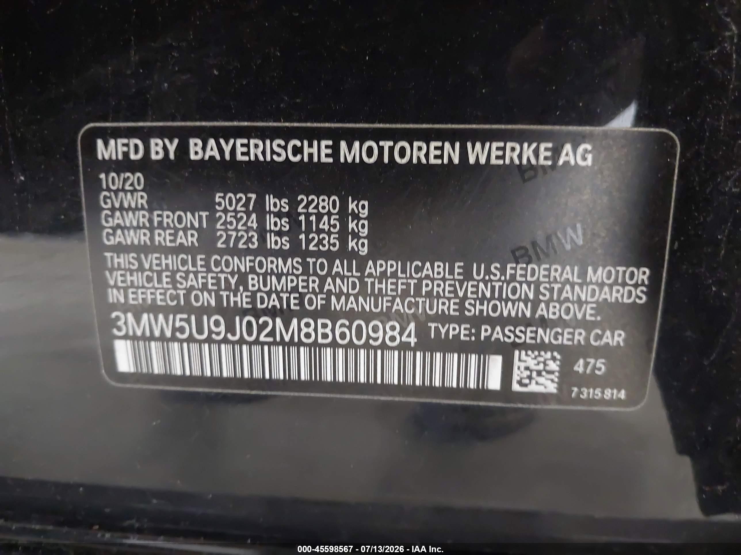 2021 BMW M340I M340I XDRIVE