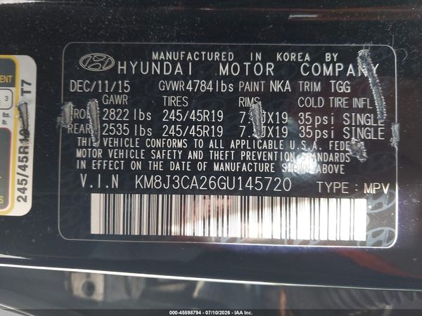 2016 HYUNDAI TUCSON SPORT