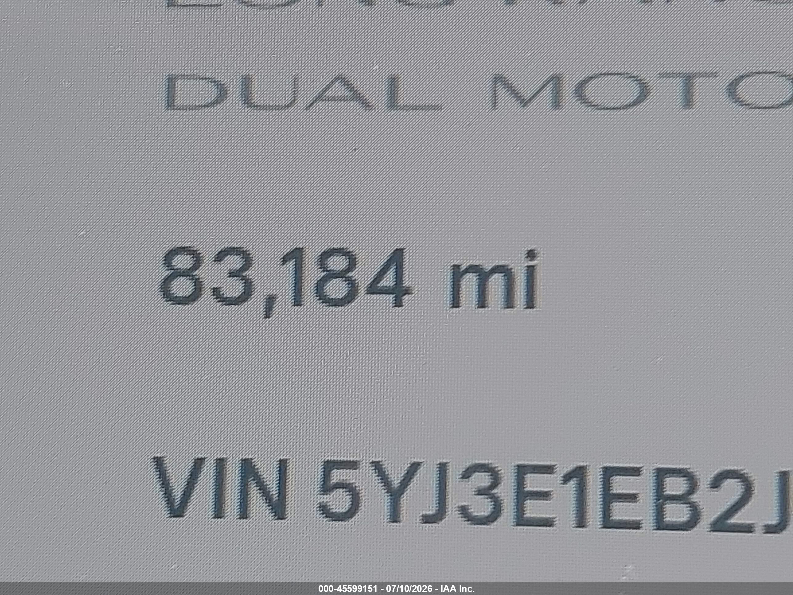 2018 TESLA MODEL 3 LONG RANGE/PERFORMANCE