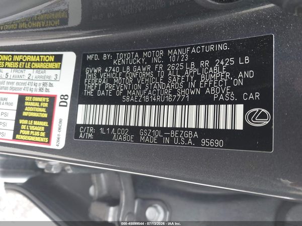 2024 LEXUS ES 350 LUXURY
