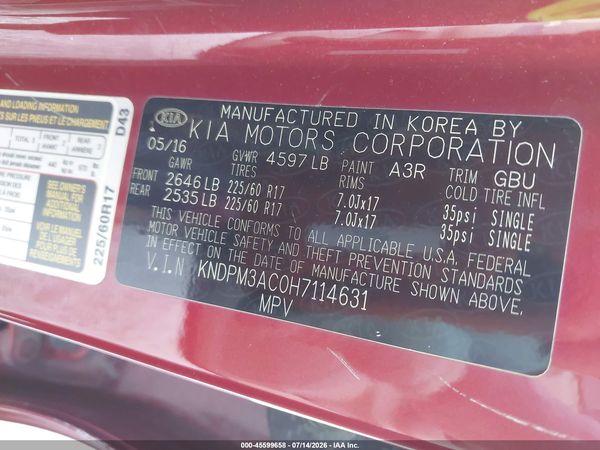 2017 KIA SPORTAGE LX