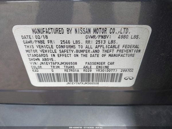 2018 INFINITI Q50 3.0T SPORT