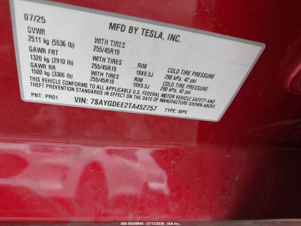 2026 TESLA MODEL Y