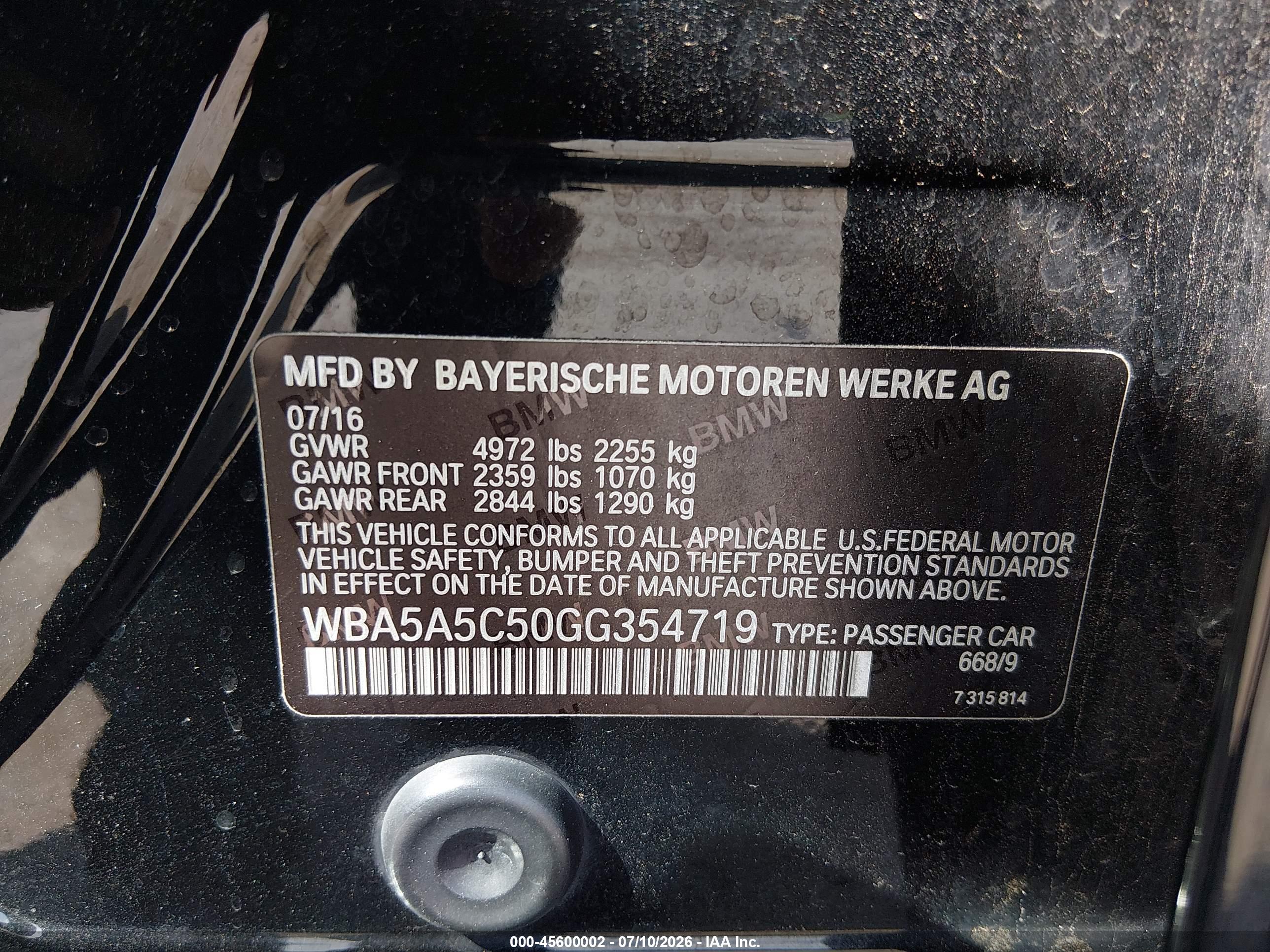 2016 BMW 528I