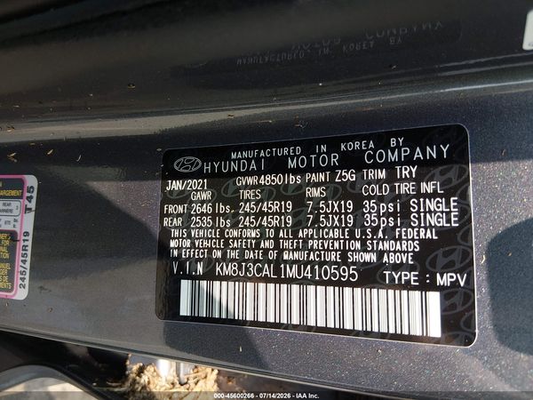 2021 HYUNDAI TUCSON SPORT