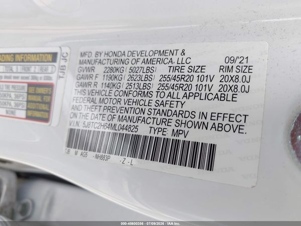 2021 ACURA RDX A-SPEC PACKAGE — I9