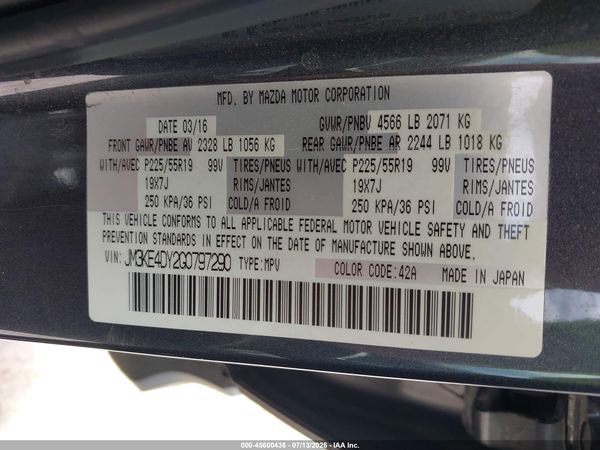 2016 MAZDA CX-5 GRAND TOURING